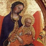 Gentile da  Fabriano Details of Madonna and child,with sts.lawrence and julian oil on canvas